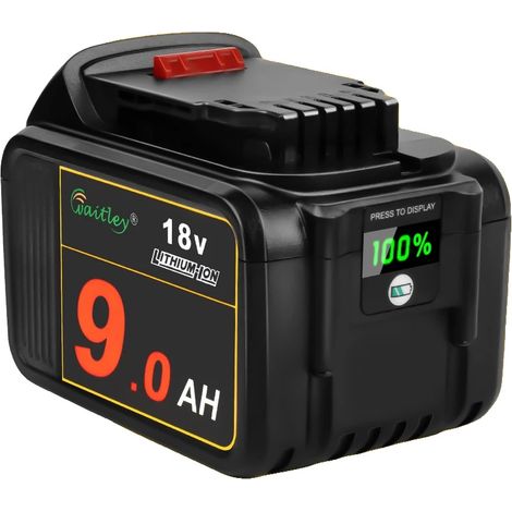 Batterie d'outil électrique, capacité de 9Ah, compatible avec les outils 18V et 20V, 1 PC 9Ah batterie (1/2)