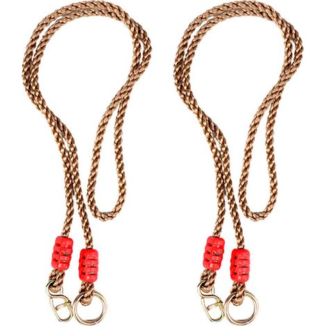 2 x Corde d'extension, réglable 110-180 cm, polypropylène, diamètre 10 mm, pour balançoire enfant (1/5)