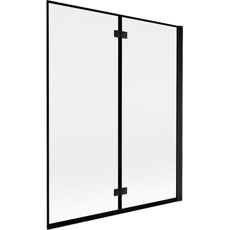 Mexen Mist mampara de ducha de 2 hojas derecha 140 x 150 cm, marco negro, negro - 8A9-140-002-70-70-P (1/5)