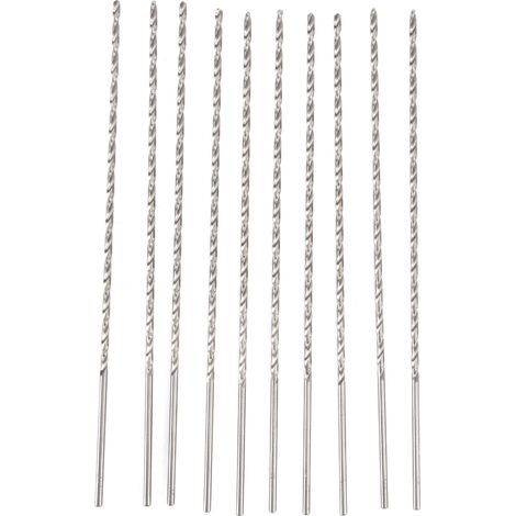 Extra lange HSS-Bohrer, 10 Stück, schnell, hochpräzise, hart, stabile Leistung, schwarzer Spiralbohrer (1/5)