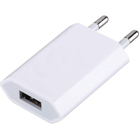 Techly Caricatore USB 1A Compatto Spina Europea Bianco (1/5)