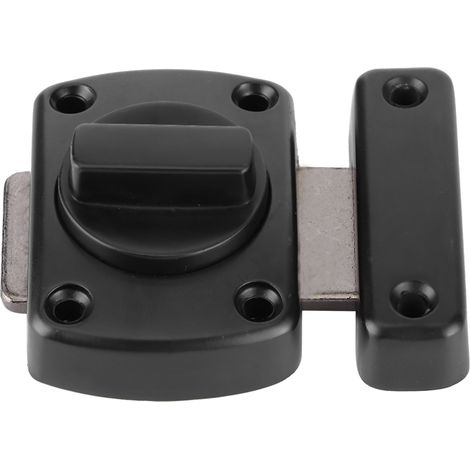Verrou de porte coulissante en alliage de zinc, loquet et boucle pour armoire, placard, accessoire de verrouillage, taille L, noir (1/5)