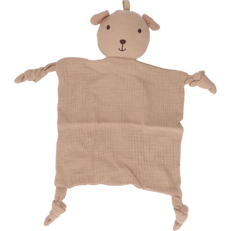 Couverture de sécurité bébé en coton gaze doux, sèche rapidement, lavable, jouet de réconfort pour nouveau-né couleur kaki (1/5)