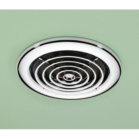 HiB Cyclone Chrome Wet Room Inline Extractor Fan - 33400 (1/4)