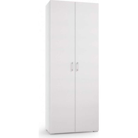 Armadio Multiuso Con 2 Ante 1 Cassetto E 6 Ripiani Interni bianco ante bianco (1/5)