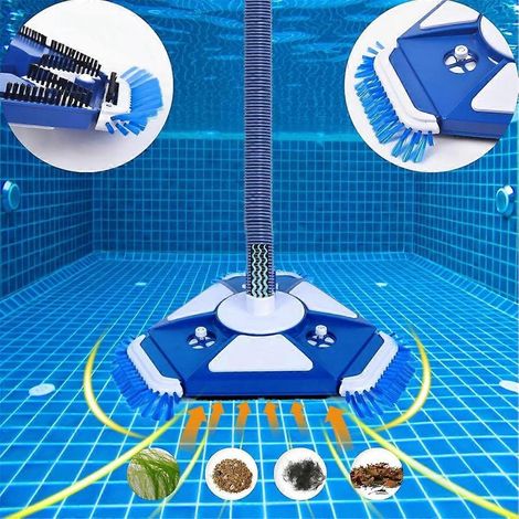 Tête d'aspirateur de piscine avec brosse latérale et poignée de direction universelle (1/5)