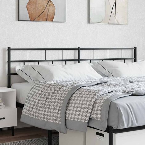 Tête de lit de remplacement métal noir 200 cm (1/5)