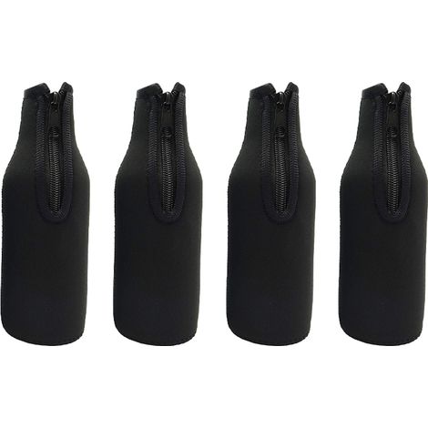 Manchon Isolant Pour Bouteille - 12 Oz - Fermeture Éclair Avant - Fond Fermé - Néoprène Épais - Pour Bière Vin Boisson (1/5)