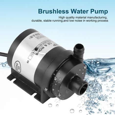 Pompe à eau sans balais 12V 18W noire, circulation résistante à haute température, silencieuse (1/5)