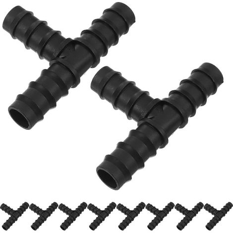 Kit de 50 raccords d'irrigation goutte à goutte en plastique noir pour balcon, jardin et potager. (1/5)