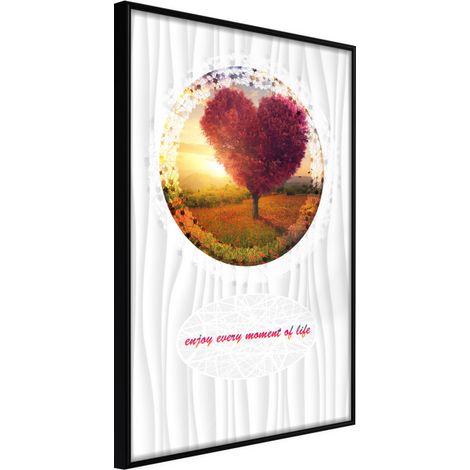 Affiche Murale Encadrée "Heart Tree II" 40 x 60 cm Noir
