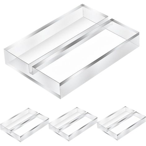 Soporte acrílico para pósteres con ranuras, juego de 4 piezas. (1/5)