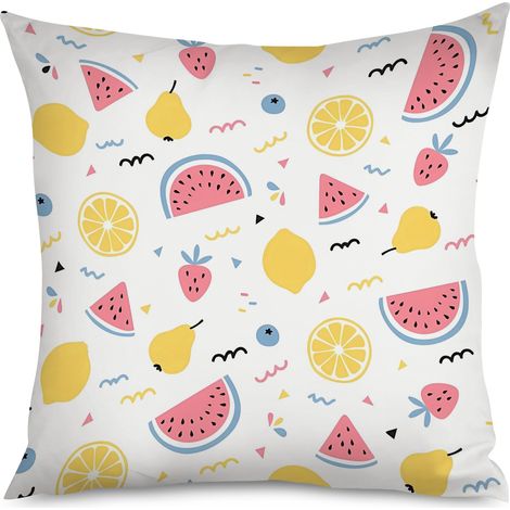 Housse de coussin litchi mignon, fond pastel (1/5)