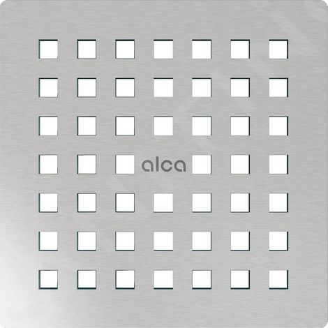 AlcaDrain bouchon en rouille pour drain de sol en acier inoxydable 102×102 mm, finition mate en acier inoxydable (1/2)