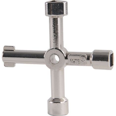 CHIAVE CHIAVI UNIVERSALE A CROCE PER CASSETTE CONTATORE GAS ENEL ACQUA ALTE