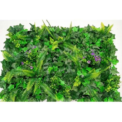 Valla de plantas artificiales, decoración de pared con césped artificial para el hogar, cafeterías y hoteles (hojas de melón). (1/5)