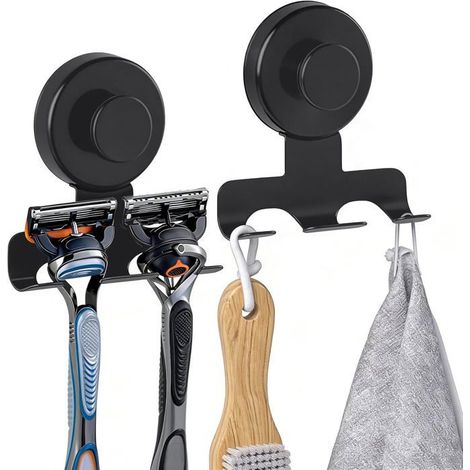 2 Crochets Ventouse Douche – Extra Puissants, Réutilisables (1/4)