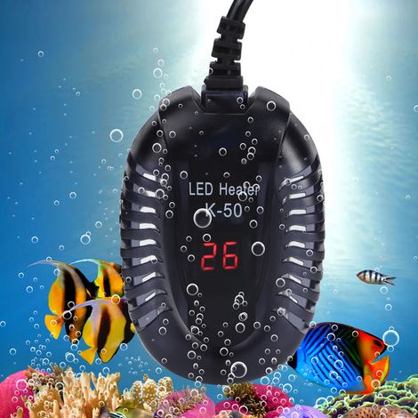 Résistance chauffante électrique submersible avec thermostat numérique et contrôleur de température pour aquarium (25 W) (1/5)