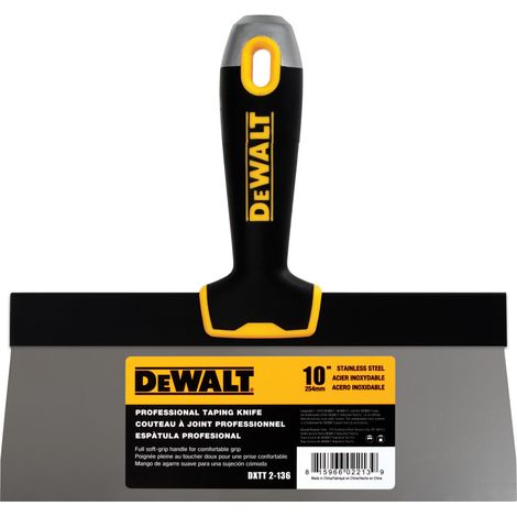 DeWALT Fassadenspachtel 10"/254 mm Klinge mit weichem Griff rostfrei Profi 2-136