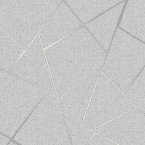 DISCONTINUED Apex Geometric Wallpaper Luxury Textured Vinyl Metallic Glitter Fine Decor (1/4)