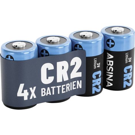Absina Batteria speciale CR 2 Litio 800 3 V 4 pz.
