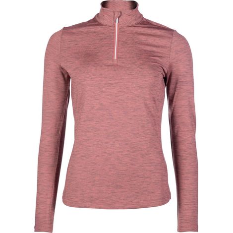 L, Grigio 9500: Damen Langarm Modell Rosewood Melange Reitshirt (1/5)