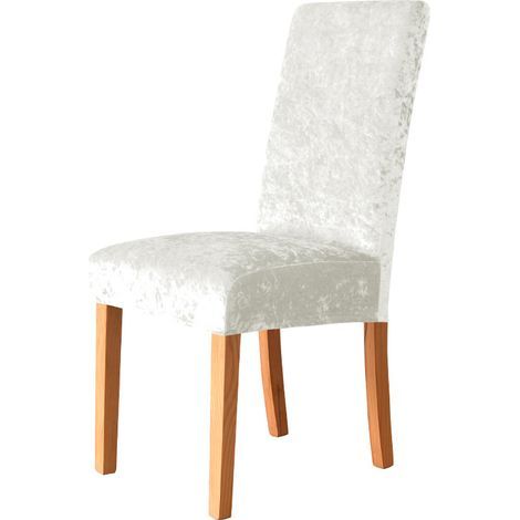 Comfortable Velours Housse De Chaise Haute Bébé Extensible Protection Elastique Chaise Enfant 2 Pièces Blanc (1/2)