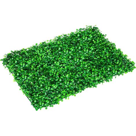 Lot de 4 panneaux de buis artificiel 24x16" anti-UV - Mur végétal synthétique 4 cm pour clôture décorative, intimité, terrasse ou jardin (1/5)