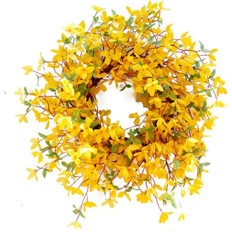 Couronne artificielle décorative de printemps pour porte, couronne florale attrayante pour mur intérieur/extérieur, fêtes à la maison