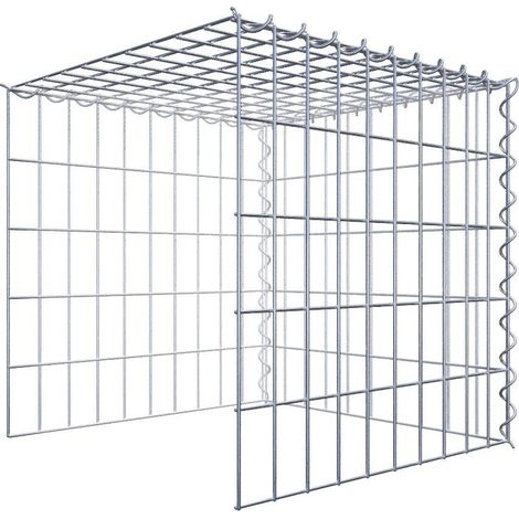 Gabiondeco - Gabion - Element de prolongation en hauteur et en longueur 50 cm x 50 cm x 50 cm (L x H x P). maille 5 x 10 cm. Spirale. Attention il manque deux grill... (1/5)