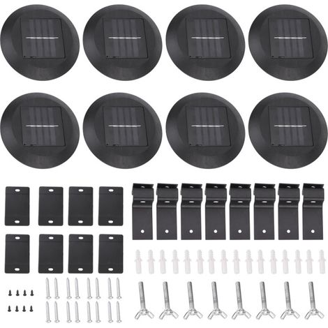 Wasserdichte 9-LED-Solarleuchten für Dachrinnen, Zäune und Wände, ideal für den Außenbereich: Garten, Terrasse, Einfahrt.