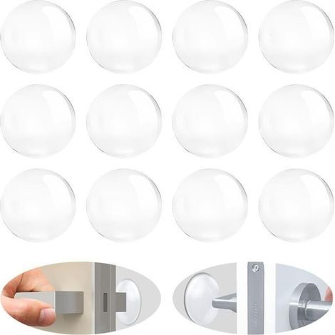Set di 12 fermaporta, protezioni per pareti e mobili, accessori pratici per porte e maniglie. (1/4)