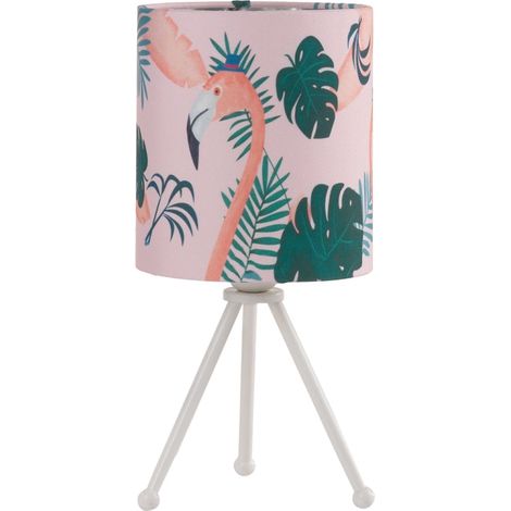 lampada da tavolo "flamingo" rosa e bianco, e14 (1/3)