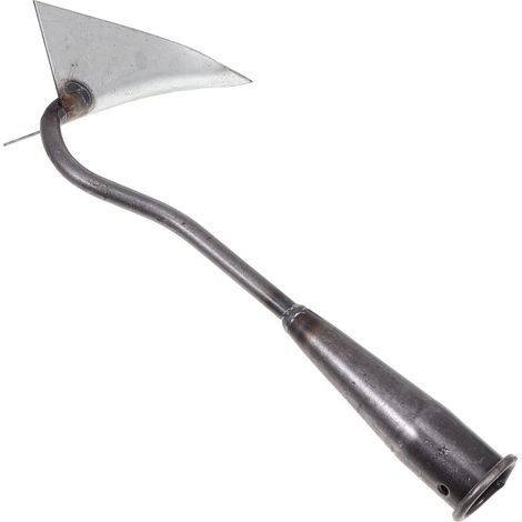 Houe Triangulaire 1 Pièce en Fer Galvanisé pour Creuser et Désherber Jardin et Maison, Creusement de Fossés, Plantation Légumes Fleurs, Outil de Labour, Usage Quotidien (1/5)