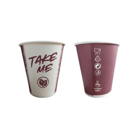 Portami un bicchiere di carta da 250 ml, 50 pezzi, senza plastica, SUP