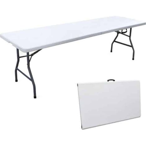 TAVOLINO TAVOLO PIEGHEVOLE RESINA METALLO CAMPEGGIO SAGRE 240x70x74 cm 417 ys