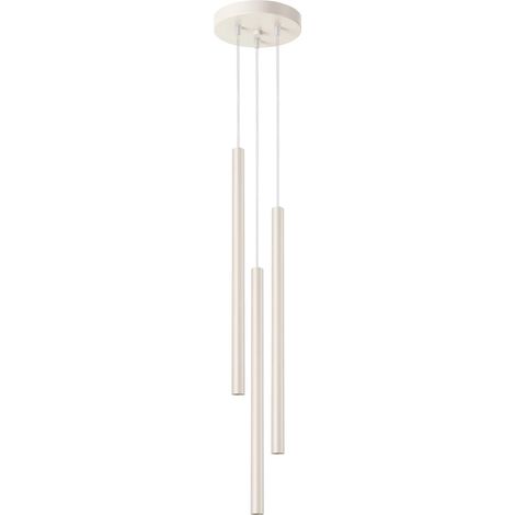 Lámpara colgante Vacu beige, 3 luces (1/5)