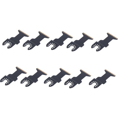 Ensemble de 10 scies oscillantes plaquées titane, accessoires multifonctionnels pour scie oscillante, lame de scie polyvalente (1/5)