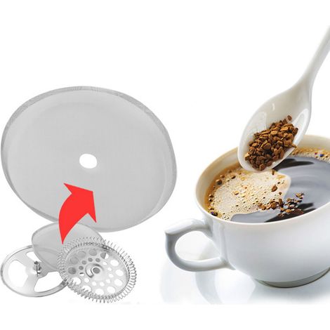 Lot de 5 filtres à café portables détachables en acier inoxydable 304 pour cafetière (350 ml). (1/5)