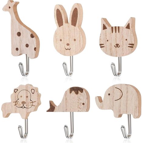 muraux animaux Crochets porte serviettes pour enfants en (1/5)