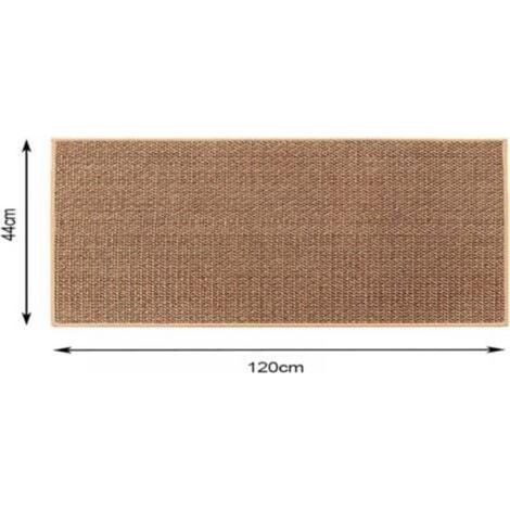 Tapis de cuisine lavable et antidérapant en caoutchouc, lavable, en jute, en lin, antidérapant, beige (1/4)