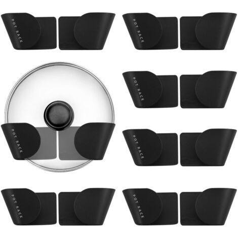 Lot De 5 Paires De Porte-Couvercle RéGlables Pour Porte D'Armoire, Organisateur De Couvercle De Casserole RéGlable (1/5)