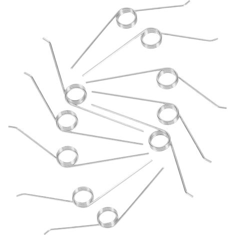 Ressort du couvercle de la poubelle, ressort de torsion de conteneur à ordures, 10pcs, fer-nickel argenté, remplacement facile, pour couvercle de poubelle, usage domestique