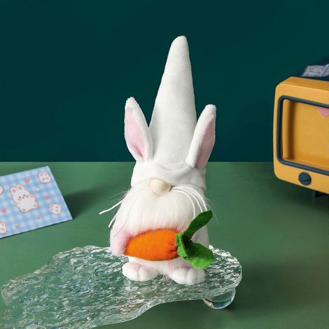 Décorations de table pour le salon : lapin de Pâques, gnomes, cadeaux de printemps, poupées en peluche sans visage. (1/4)