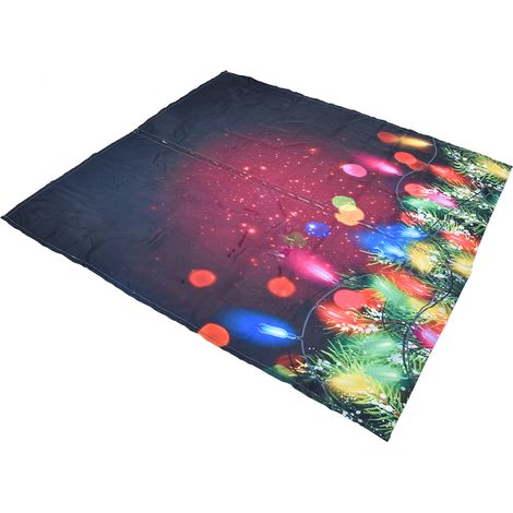 Rideau personnalisé Noël impression numérique 3D 170x200 cm, tissu imperméable 90g occultant