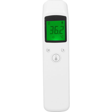 Infrarot-Thermometer mit akustischem Signal, großem, übersichtlichem Display, weißem ABS-Kunststoff, tragbar, Stirnthermometer (1/5)