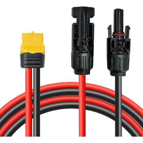 Câble de charge solaire - 3 m - Fiche solaire vers fiche XT60 - Panneau solaire - Câble adaptateur pour générateur solaire DELTA 2 et River Pro MAX Powerstation 757 Powerhouse - 3 m (1/5)