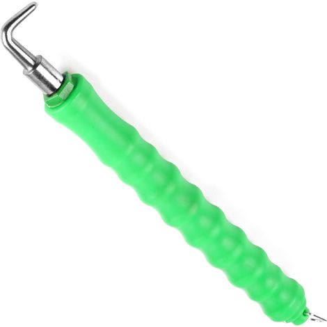 Pince à ligaturer semi-automatique pour barres d'armature, crochet en acier au carbone avec poignée en plastique, outil manuel pour lier les barres d'acier (crochet droit vert) (1/5)