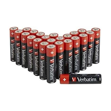 VERBATIM Premium AA Alkaline-Batterien I 1,5V I AA-LR6 Mignon I Mignon AA-Batterien I Batterien für MP3, Kamera, Fernbedienung, Rasierer und mehr I Premium Alkaline-Batterien I 24 Stück. (1/5)