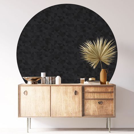 Sticker mural rond / cercle - Mosaïque - Diamètre 30 cm - Adhésif MAT (1/3)